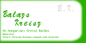 balazs kreisz business card